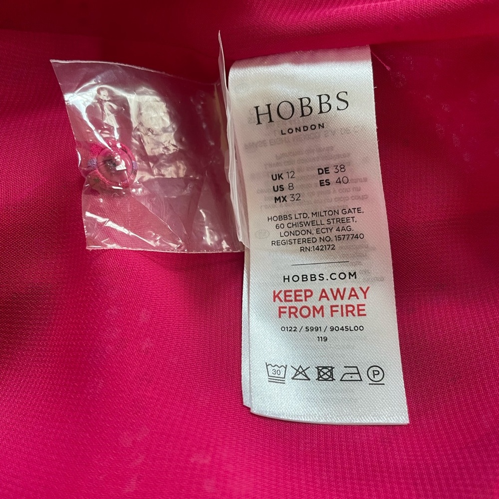 Hobbs London Liana Elegant Pink Dress size 8 - Picture 7 of 9